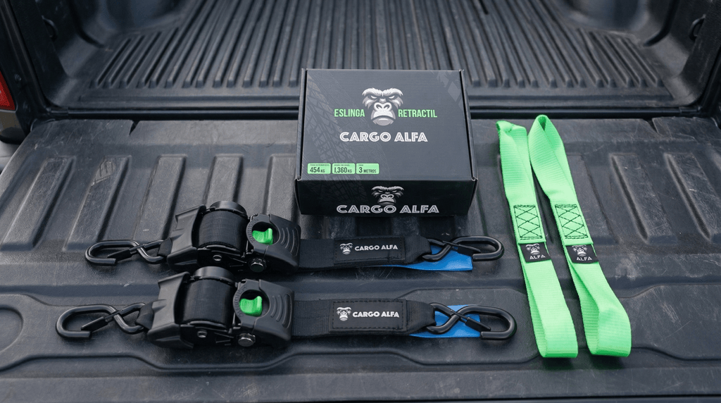Eslingas de Amarre 1.360 kg — Pack 2 | 3m x 5cm | Cargo Alfa - Cargo Alfa